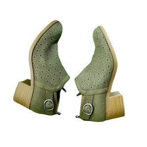 Sonoma Sage Green suede ankle booties.